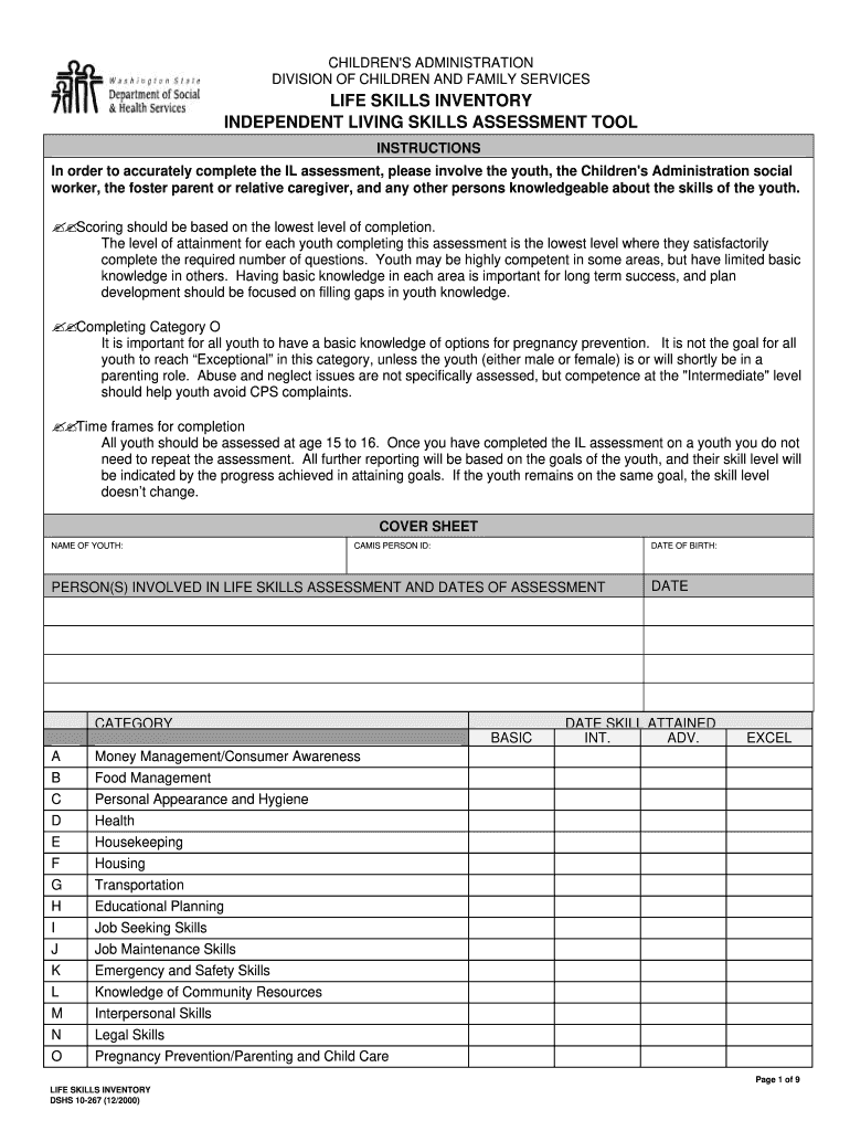 Example of Ruberic for Life Skill Assessment  Form
