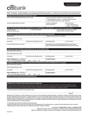 Citibank Wire Transfer Form - Fill and Sign Printable PDF Template | signNow