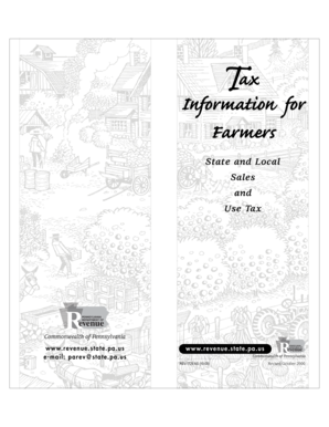 How to Become Farm Tax Exempt in Pa  Form