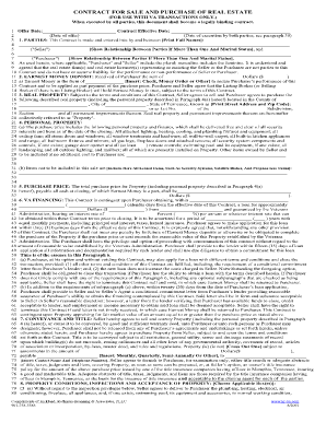 Purchase and Sale Agreement the Realty Association  Form