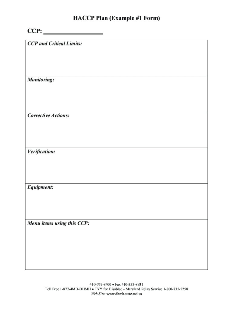  Haccp Plan Template 2008-2024