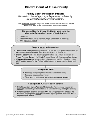 Tulsa County Divorce Forms