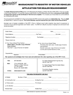 Texas Dealer Reassignment Form