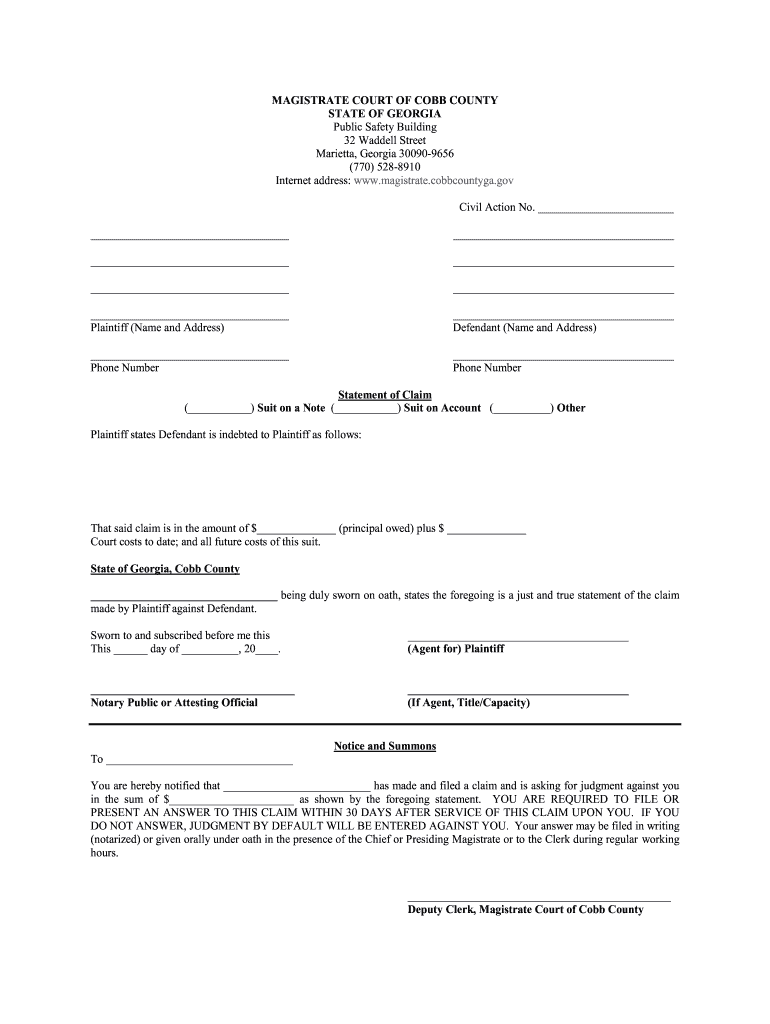 Georgia Court Forms Online