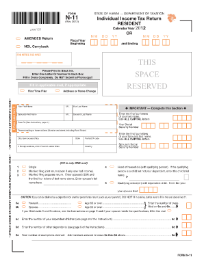 Hawaii Department of Taxation Filing Amended Returns Form