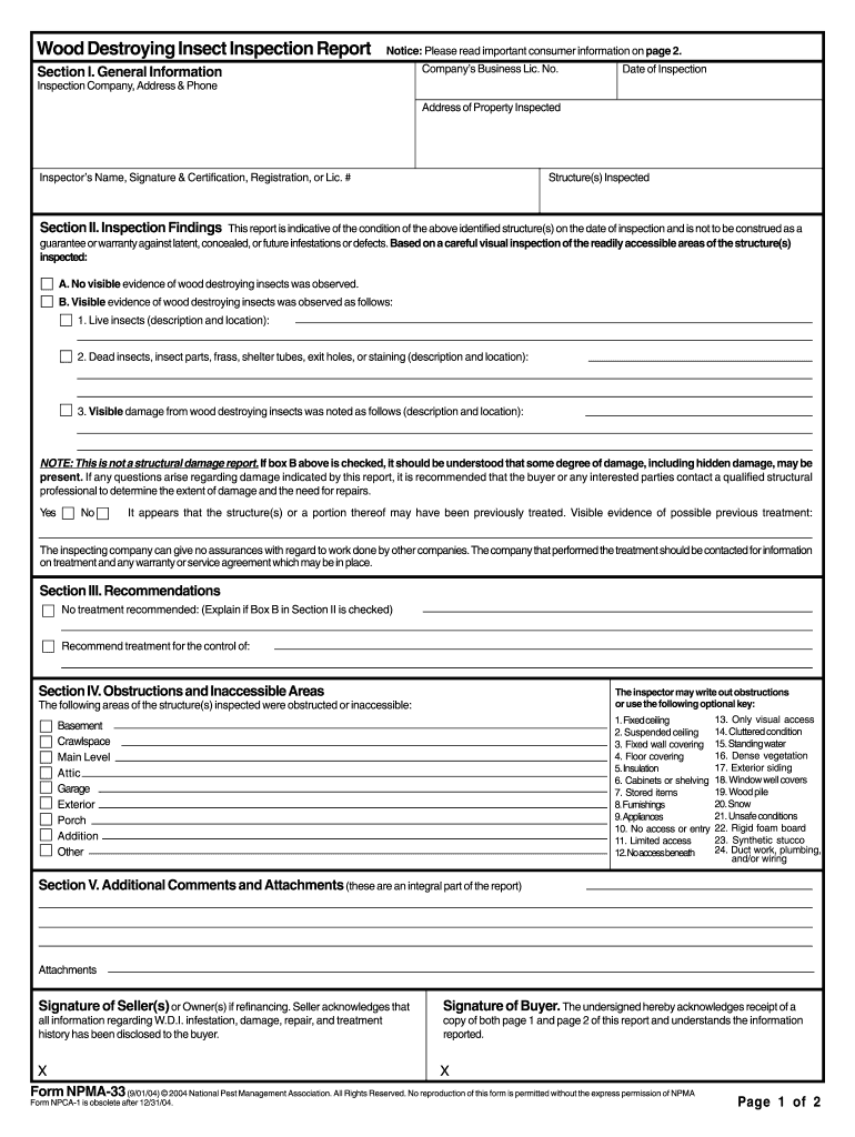 Npma 33 Forms on PDF Filler