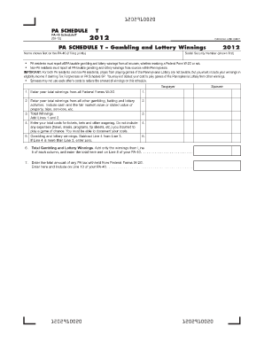 Pa Schedule T Form