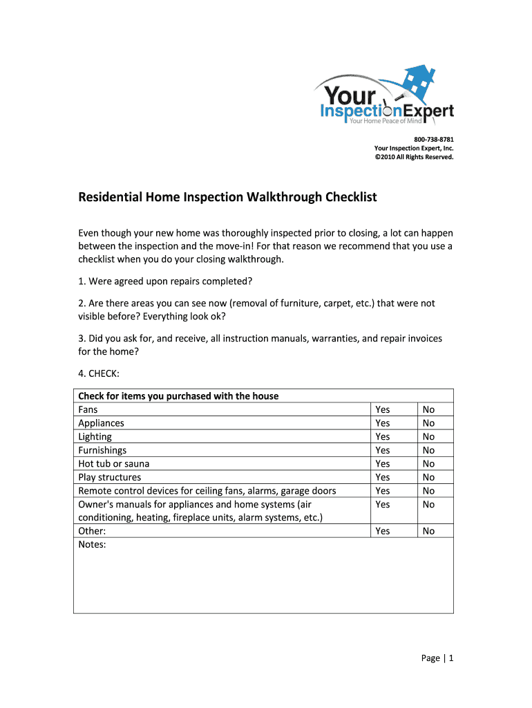 Walkthrough Template Word  Form