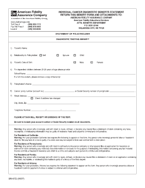 Cancer Diagnosis Form