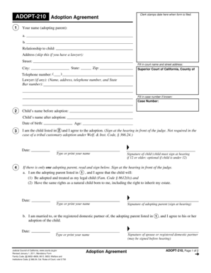 Adopt 210  Form