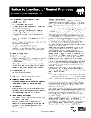  Notice for Breach of Duty to Landlord of Rented Premises Form 2012-2024