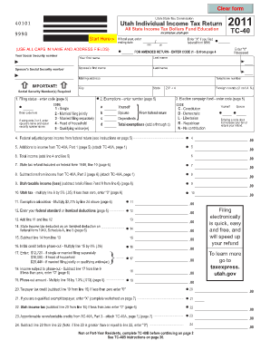 Utah State Tax Forms