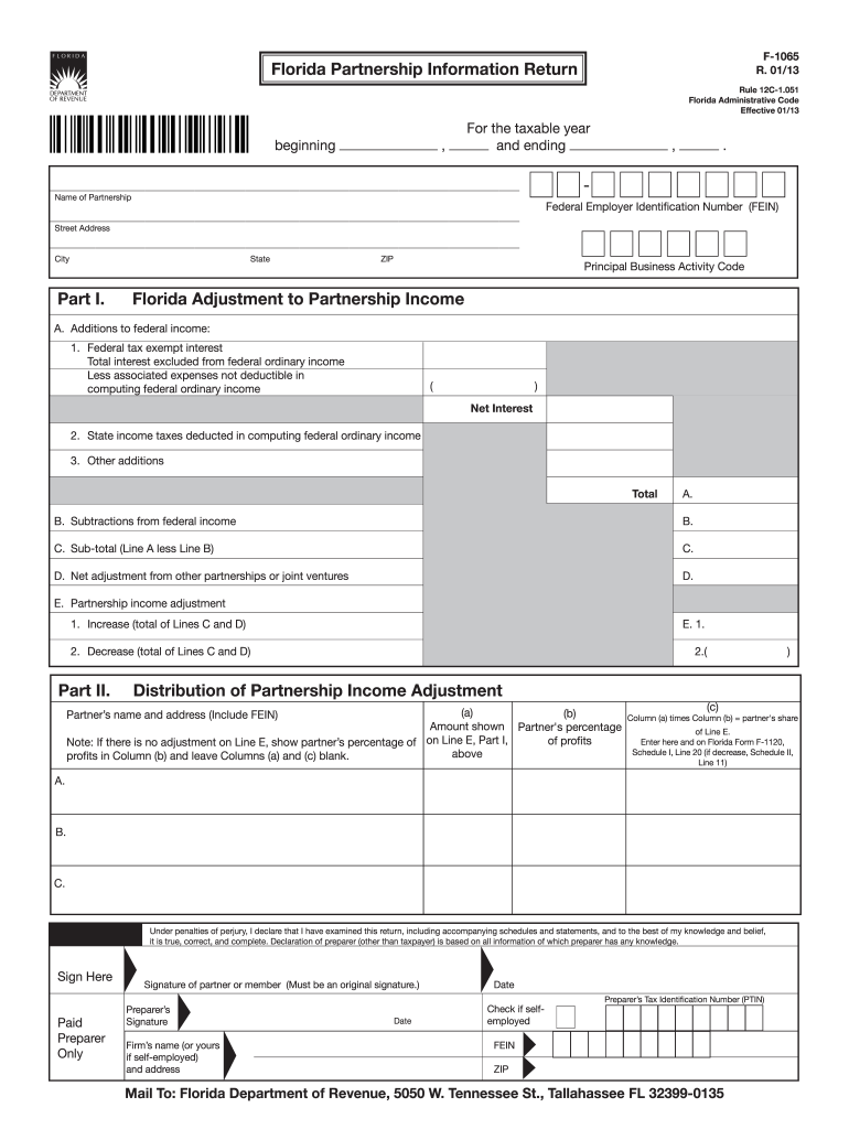 Get and Sign Florida F 1065n Form 2016-2022