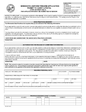 Mn Carry Aplication Form