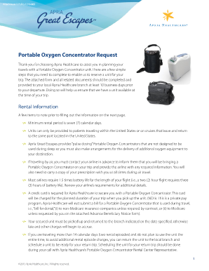 Apria Portable Oxygen Concentrator Order Form