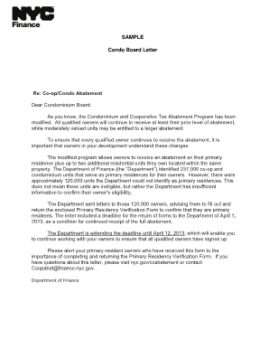 Sample Reference Letter for Condo Association  Form