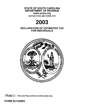 South Carolina Form 1040es