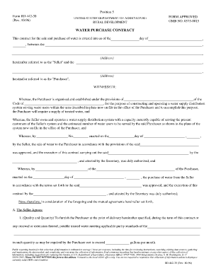 Printable Blank Purchase Agreement Form