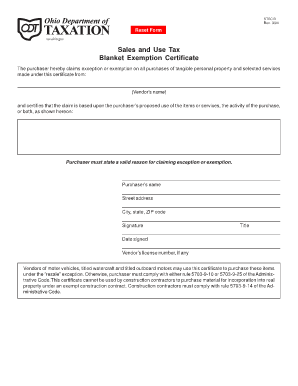 Ohio Resale Certificate PDF  Form
