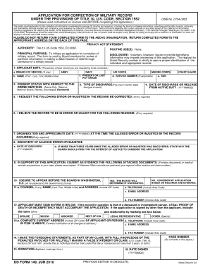 Dd Form 149 Oct