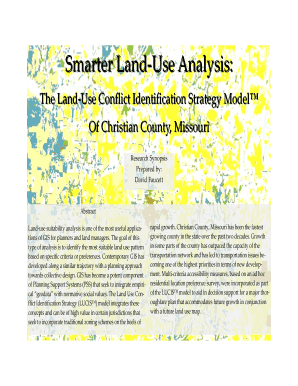 Smarter Land Use Analysis the Land Use Conflict Identification Strategy Model of Christian County Form