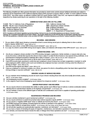 Bit Inspection Checklist  Form