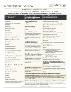 Meridian Prior Authorization  Form