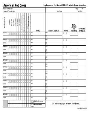 Blank Course Record Addendum  Form