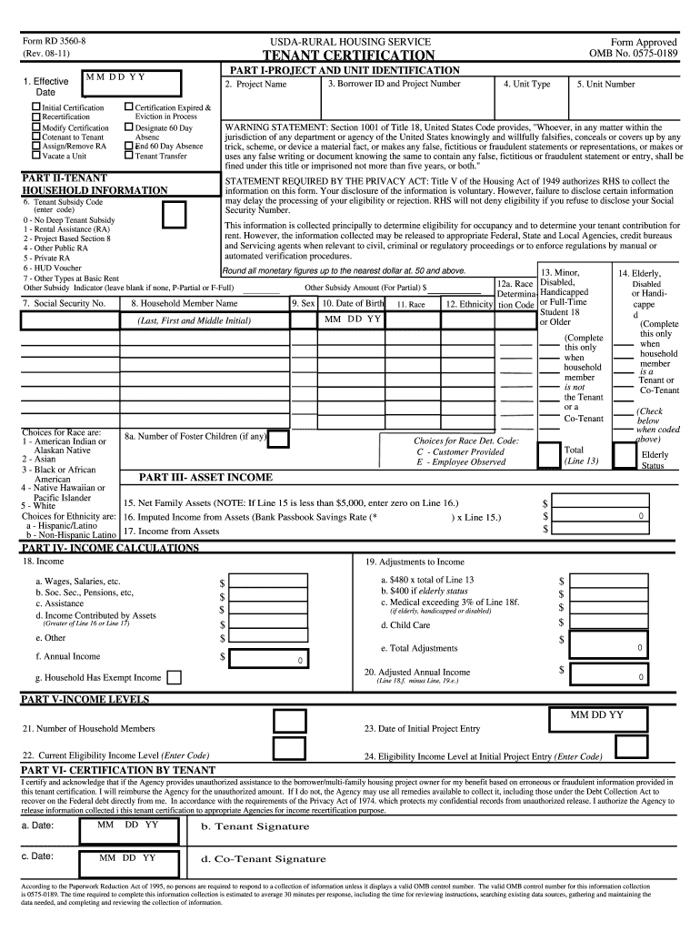  Form Rd 3560 8 2011-2024