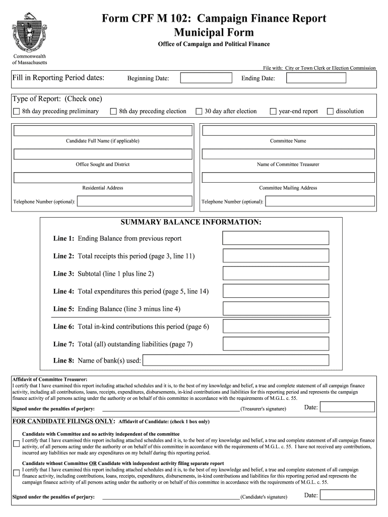 Cpf M 102  Form