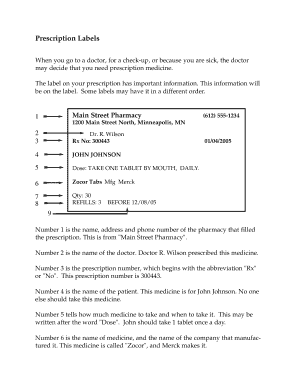 Prescription Label Template Fill Out And Sign Printable Pdf Template Signnow