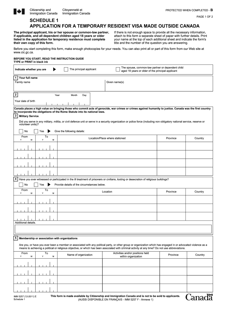  Imm5257 Form 2011