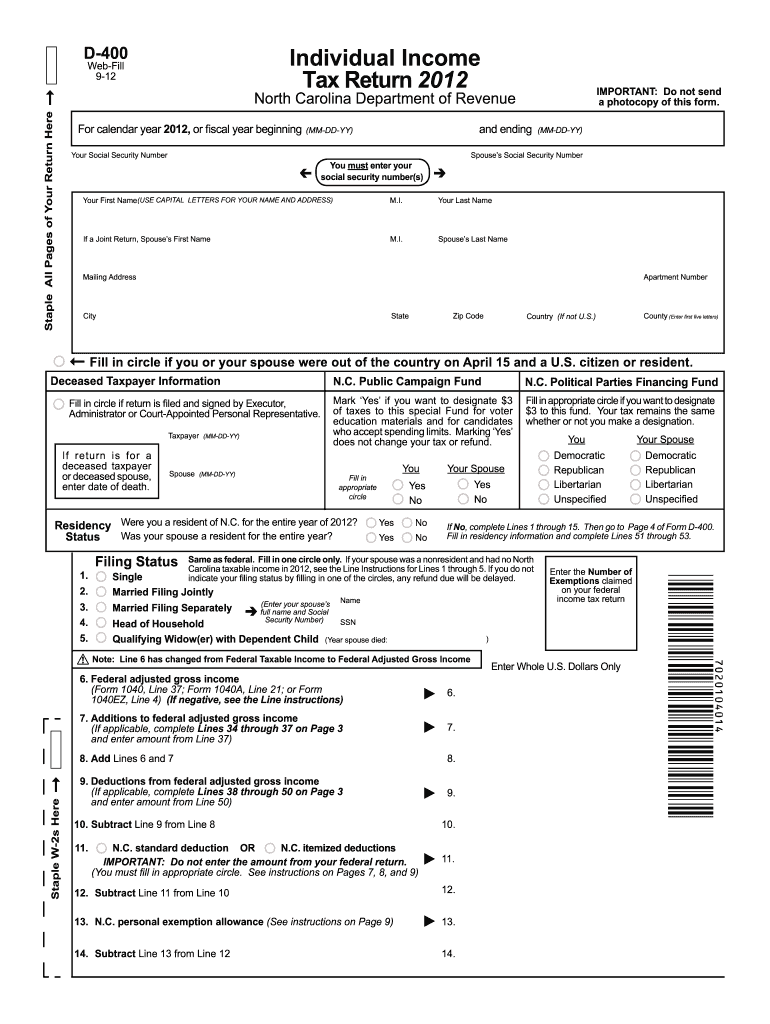  D 400 Form 2019