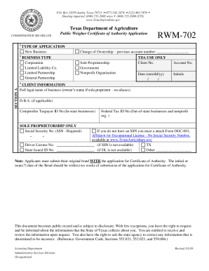 Rwm 702  Form