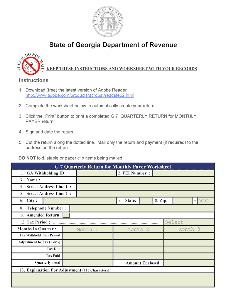  G 7 Form 2019