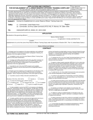 Da Form 3126 Fillable