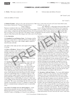 Commercial Lease Agreement Bc  Form