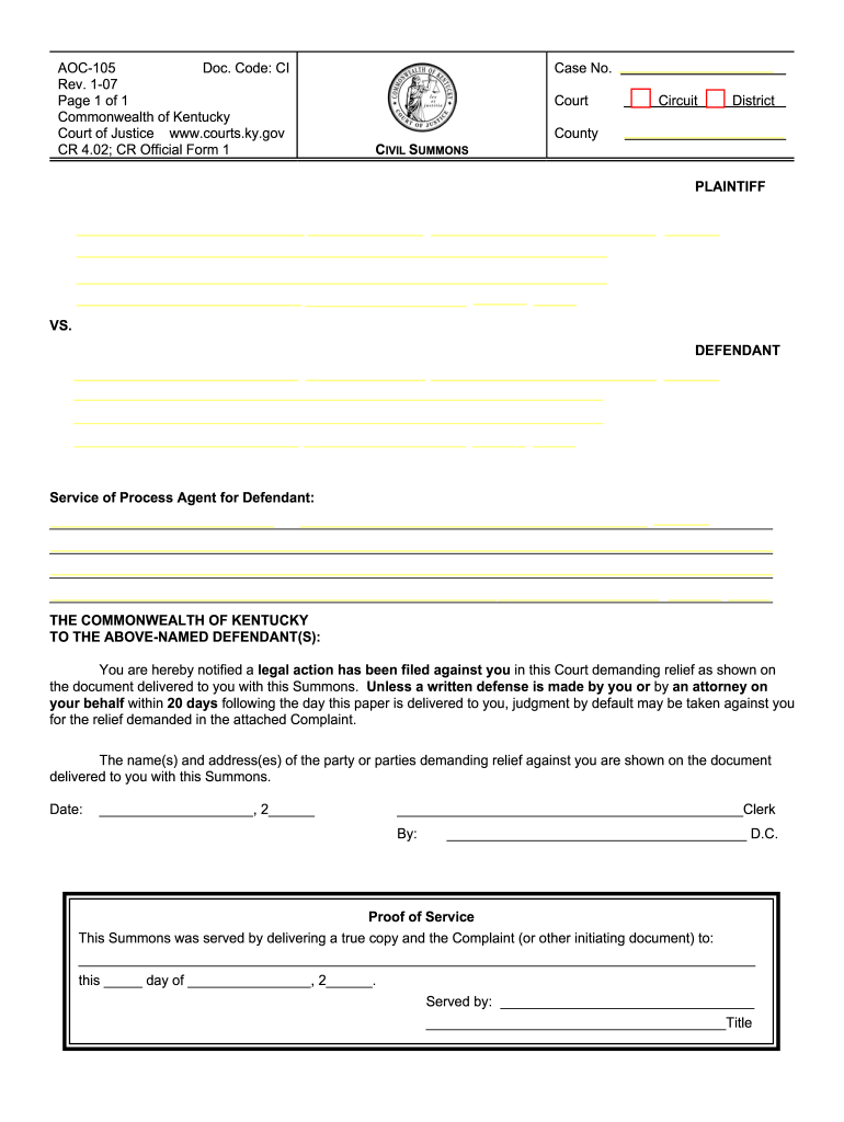 Get and Sign Aoc 105 2007-2022 Form