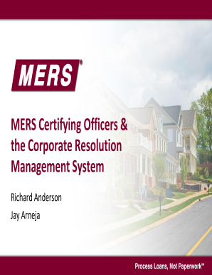 Get and Sign Mers Corporate Resolution  Form
