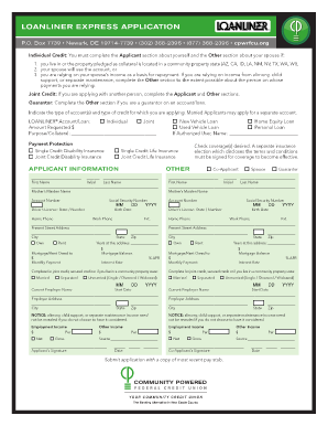 Loanliner Application  Form