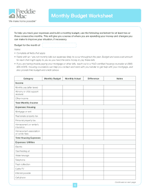 Worksheet Monthly  Form