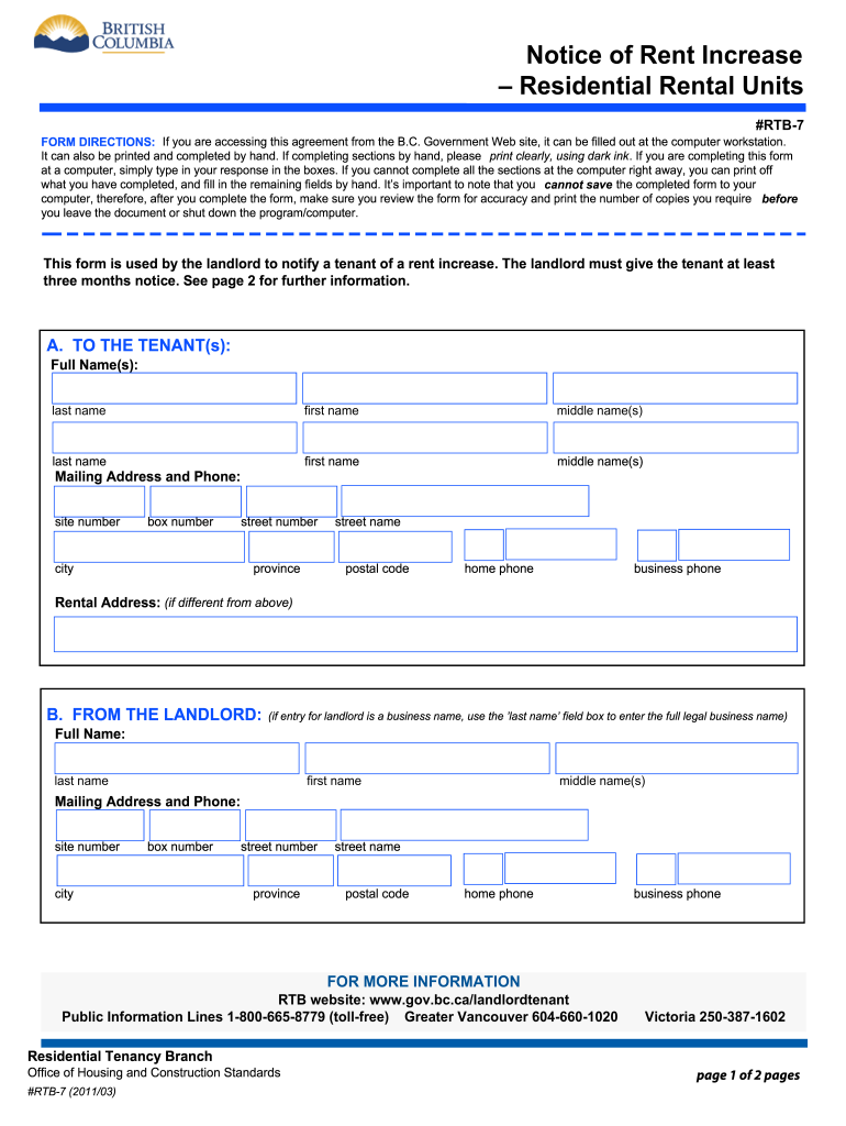 Rent Dispute  Form