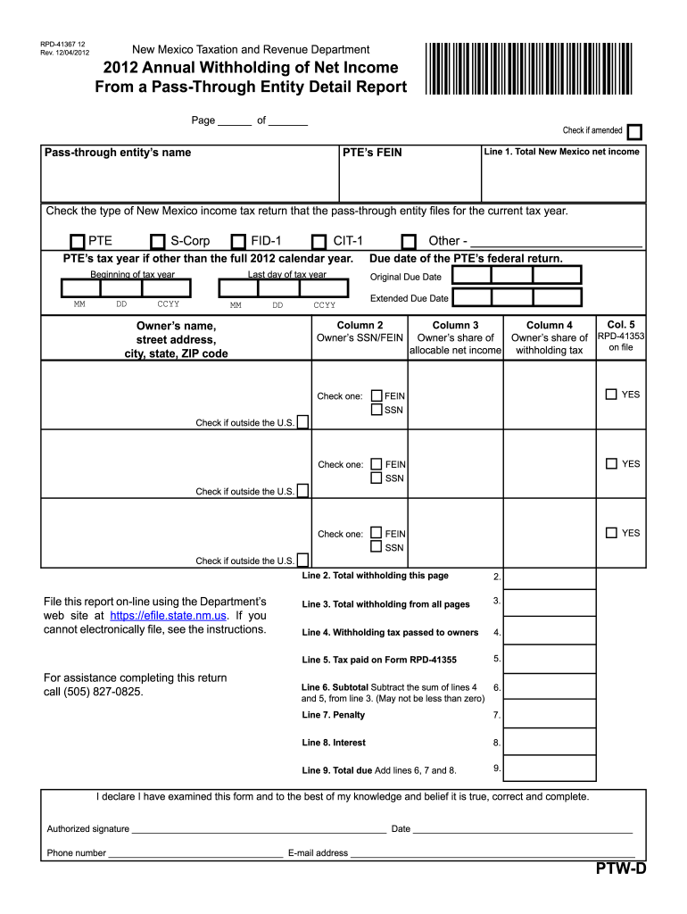  Rpd 41367 12 Fill in Form 2019