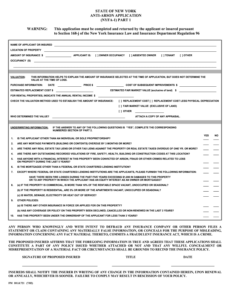  Anti Arson Application 1982-2024