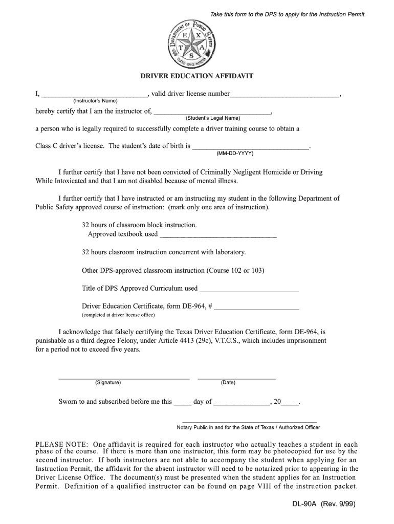 Get and Sign Dl 90a 1999-2022 Form