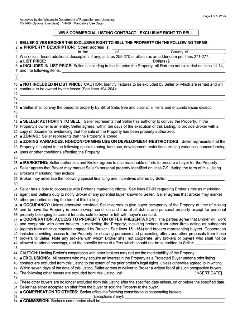  Wb Listing Contract 2008