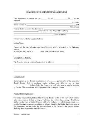 Krec Open Listing Agreement  Form