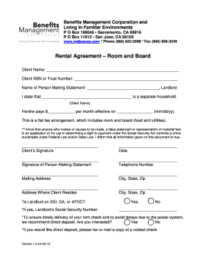 Ssi Rental Agreement PDF  Form