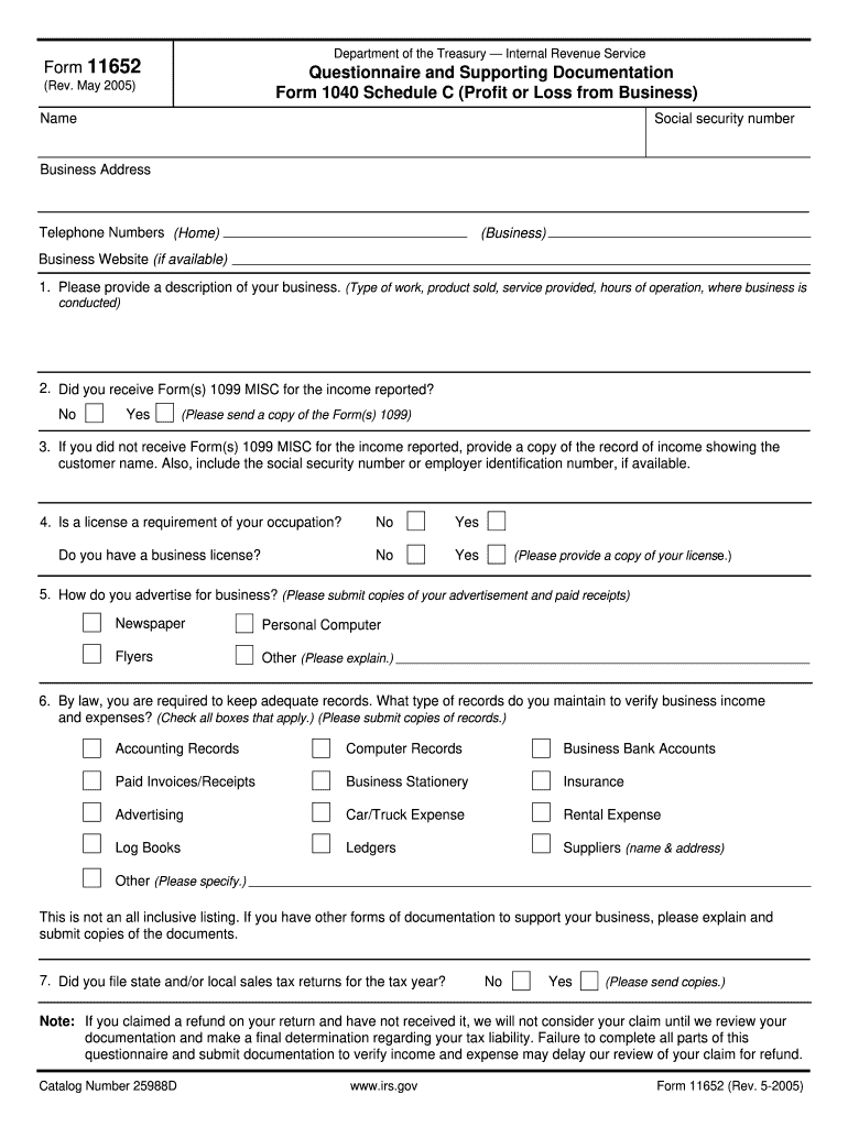 2005 11652 form