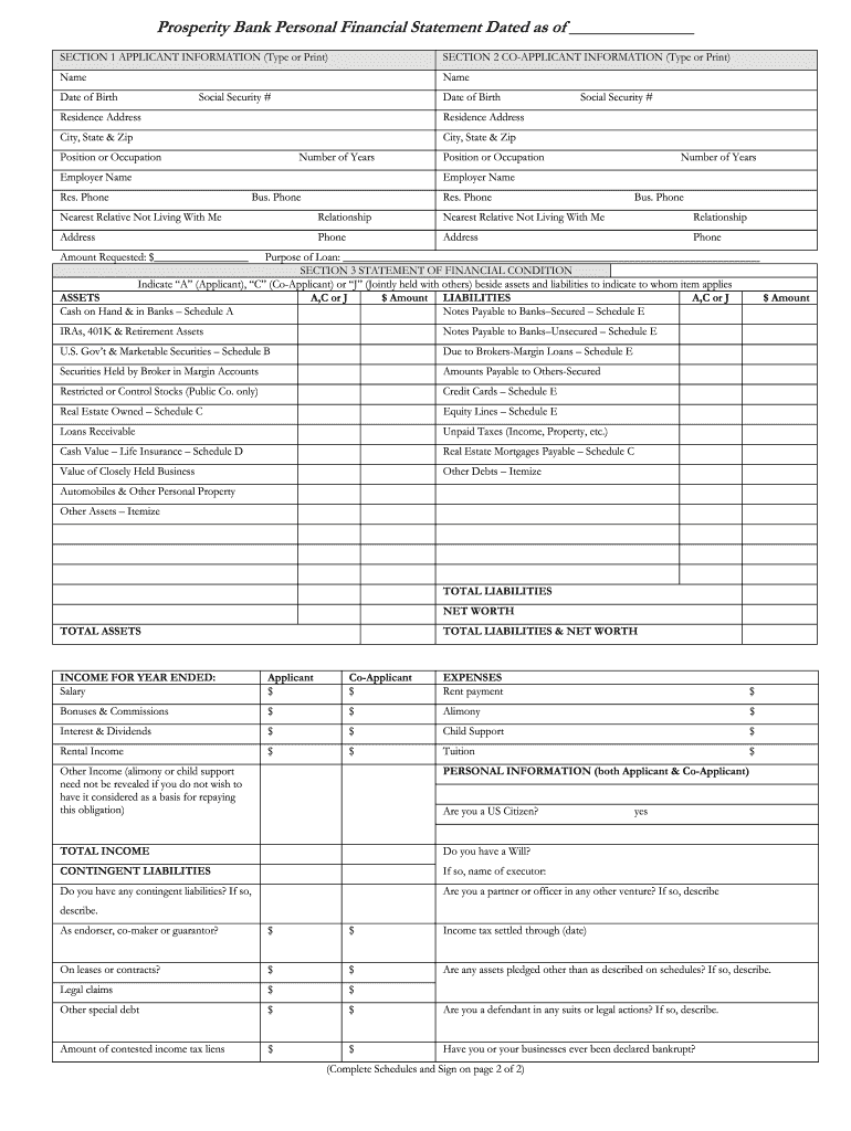 Prosperity Bank Direct Deposit Form